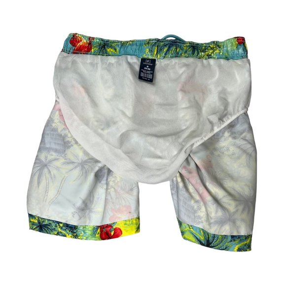 George Swimwear Mens Medium 32-34 Flamingo Mesh Lined Pineapple Trunks Shorts - Picture 5 of 11